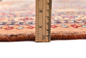 Vintage Khaki Pictorial 10X13 Kashmar Persian Oriental Rug