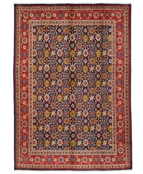 Vintage Purple-navy Traditional 10X13 Tabriz Persian Rug