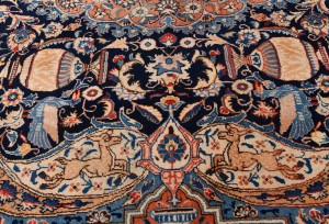 Vintage Purple-navy Traditional 10X13 Tabriz Persian Rug