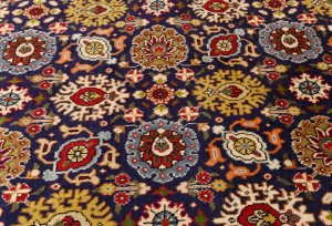 Vintage Purple-navy Traditional 10X13 Tabriz Persian Rug