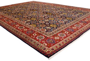 Vintage Purple-navy Traditional 10X13 Tabriz Persian Rug
