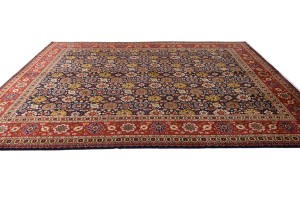 Vintage Purple-navy Traditional 10X13 Tabriz Persian Rug