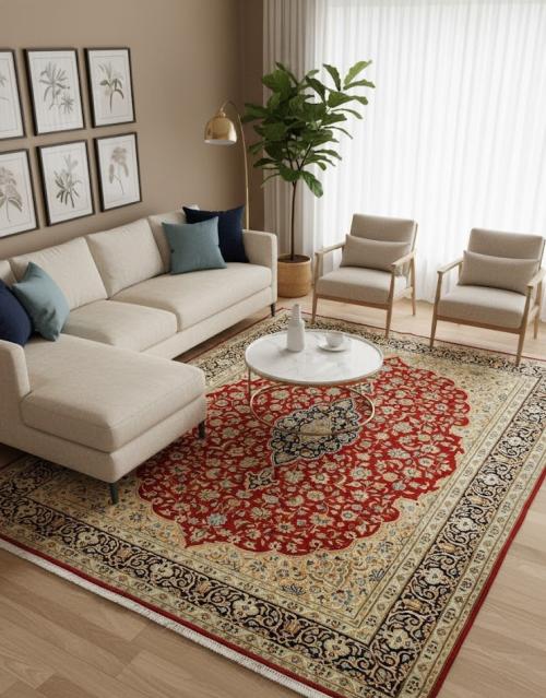 Vintage Traditional Floral 9X12 Kerman Persian Rug