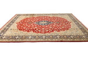 Red Vintage Traditional Floral 9X12 Kerman Persian Oriental Rug