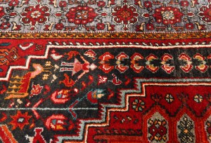 Red Vintage Tribal Geometric 3'7X5'2 Bidjar Persian Oriental Rug