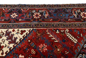 Red Vintage Geometric 7X10 Heriz Persian Oriental Rug