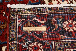 Red Vintage Geometric 7X10 Heriz Persian Oriental Rug