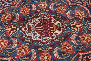 Vintage Purple-navy Traditional 9X13 Kashmar Persian Rug