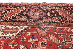 Vintage Red Geometric 8X12 Heriz Persian Rug