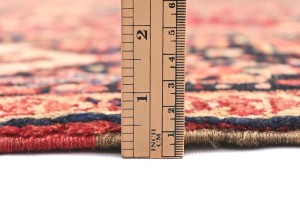 Vintage Red Geometric 8X12 Heriz Persian Rug