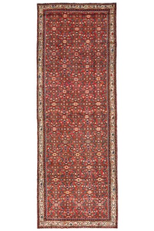 Vintage Tribal Red 5X13 Hamedan Persian Runner Rug