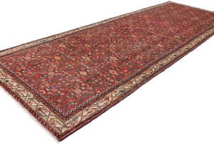Vintage Tribal Red 5X13 Hamedan Persian Runner Rug