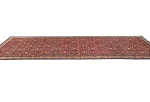 Vintage Tribal Red 5X13 Hamedan Persian Runner Rug