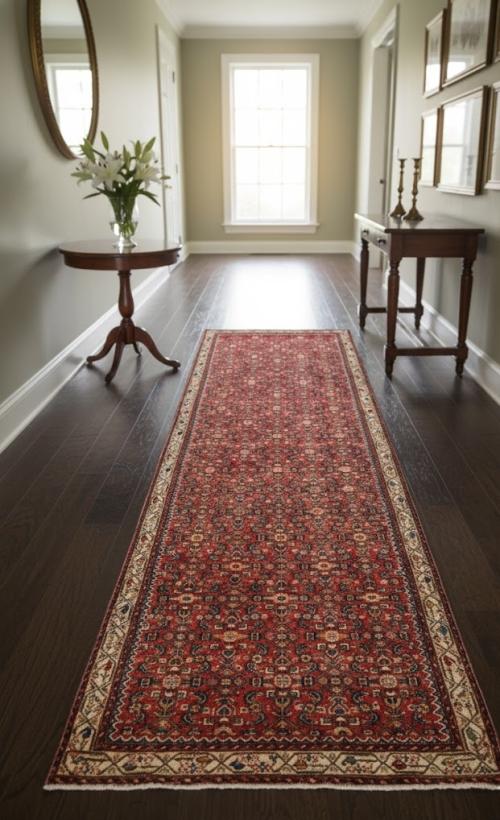 Vintage Tribal Red 5X13 Hamedan Persian Runner Rug