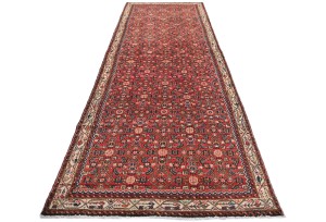 Vintage Tribal Red 5X13 Hamedan Persian Runner Rug