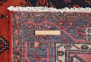 Orange-red Vintage Tribal Geometric 4X7 Hamedan Persian Oriental Rug