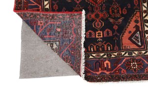 Orange-red Vintage Tribal Geometric 4X7 Hamedan Persian Oriental Rug