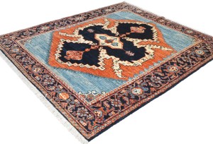 Vintage Geometric Tribal 5X6 Viss Persian Rug