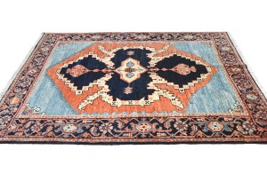 Vintage Geometric Tribal 5X6 Viss Persian Rug