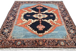 Vintage Geometric Tribal 5X6 Viss Persian Rug