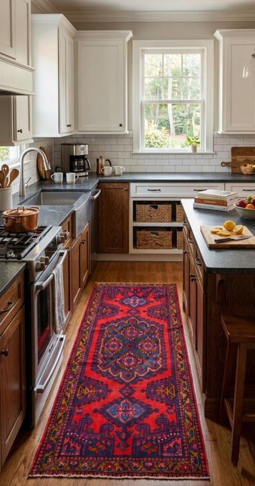 Vintage Tribal Geometric 3'7X6'9 Viss Persian Rug