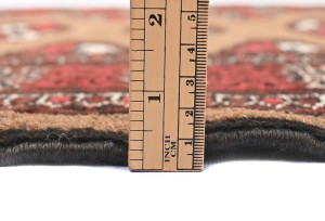 Vintage Khaki Tribal 2X6 Turkoman Persian Runner Rug