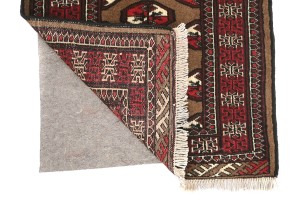 Vintage Khaki Tribal 2X6 Turkoman Persian Runner Rug