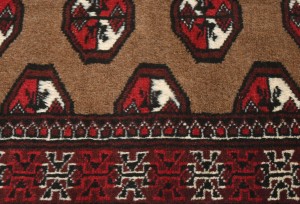 Vintage Khaki Tribal 2X6 Turkoman Persian Runner Rug