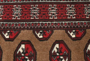 Vintage Khaki Tribal 2X6 Turkoman Persian Runner Rug