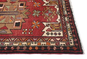 Vintage Tribal Geometric 3'3X13'5 Heriz Persian Runner Rug