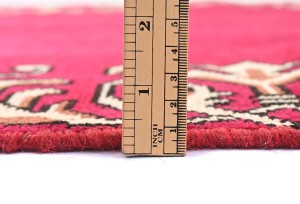 Semi Antique Fuchsia Rose Classic 2'5X15'5 Tabriz Persian Runner Rug