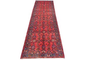 Vintage Red Tribal 3'2X10'7 Hamedan Persian Runner Rug