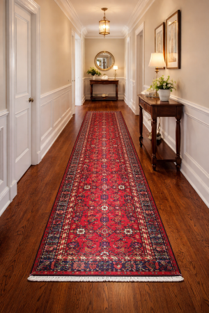 Vintage Red Tribal 3'2X10'7 Hamedan Persian Runner Rug