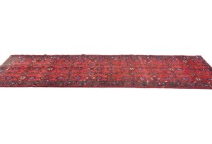 Vintage Red Tribal 3'2X10'7 Hamedan Persian Runner Rug