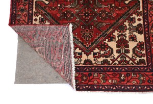 Vintage Red Tribal 3'6X9'7 Hamedan Persian Runner Rug