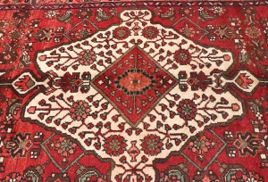 Vintage Red Tribal 3'6X9'7 Hamedan Persian Runner Rug