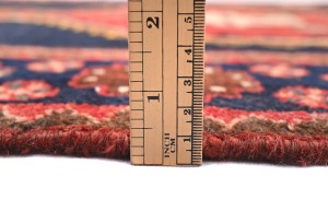 Vintage Purple-navy Tribal 3'5X9'8 Hamedan Persian Runner Rug