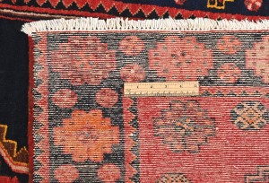 Vintage Purple-navy Tribal 3'5X9'8 Hamedan Persian Runner Rug