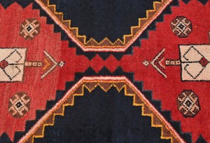 Vintage Purple-navy Tribal 3'5X9'8 Hamedan Persian Runner Rug