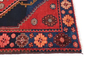 Vintage Purple-navy Tribal 3'5X9'8 Hamedan Persian Runner Rug