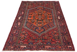 Vintage Plum Tribal 4X6 Hamedan Persian Rug