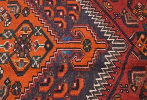 Vintage Plum Tribal 4X6 Hamedan Persian Rug