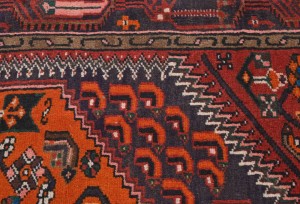Vintage Plum Tribal 4X6 Hamedan Persian Rug