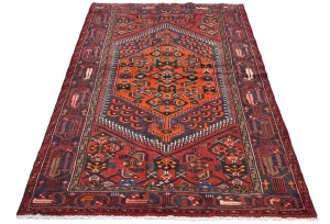 Vintage Plum Tribal 4X6 Hamedan Persian Rug