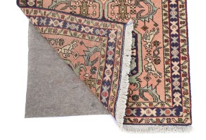 Vintage Pale Pink Tribal 2'4X9'2 Karajeh Persian Runner Rug
