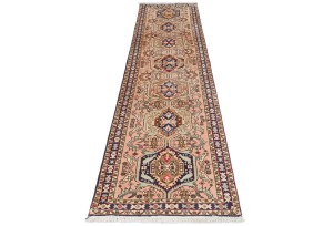 Vintage Pale Pink Tribal 2'4X9'2 Karajeh Persian Runner Rug