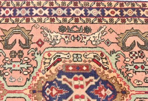 Vintage Pale Pink Tribal 2'4X9'2 Karajeh Persian Runner Rug