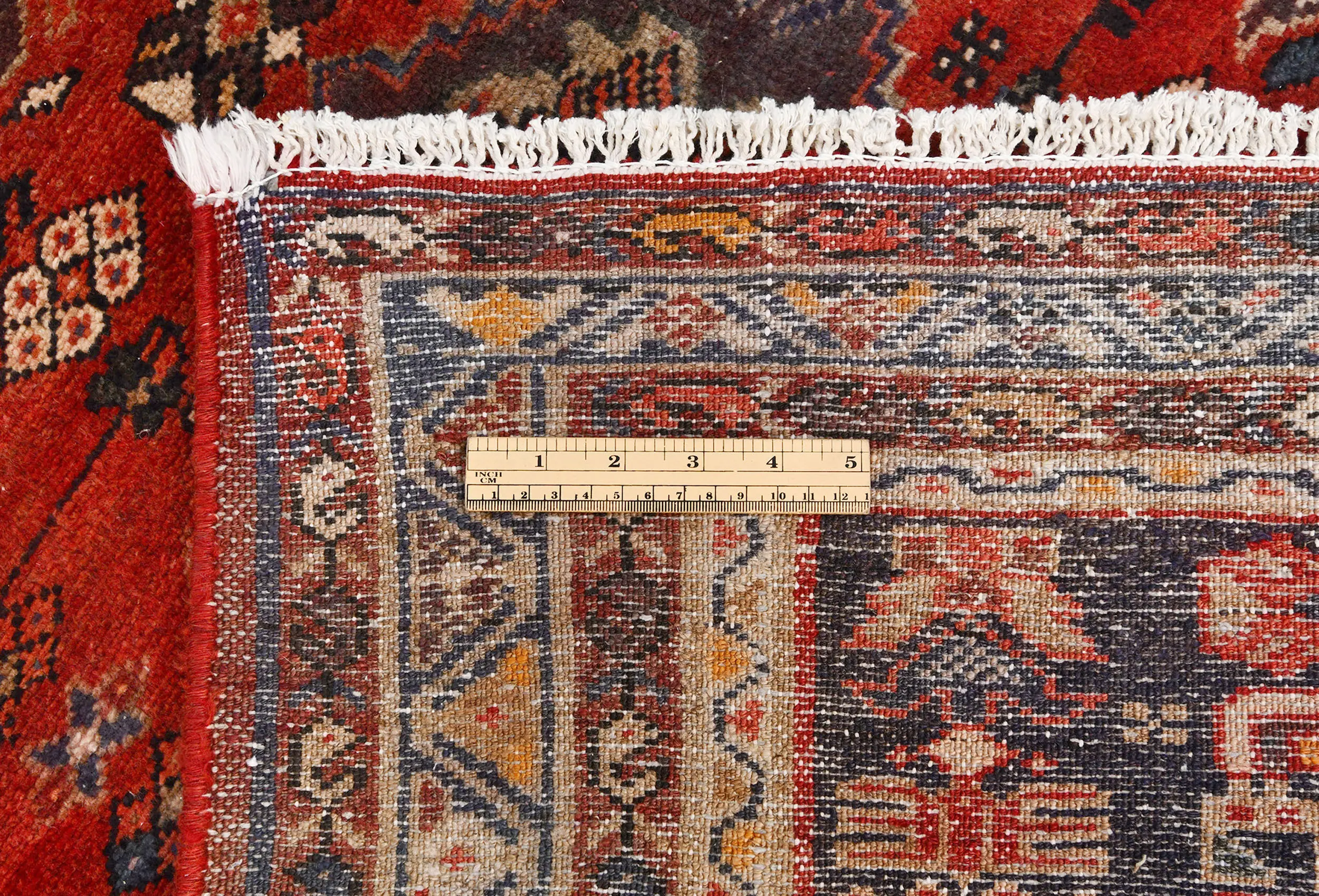 Semi Antique Red Tribal 4X10 Hamedan Persian Rug