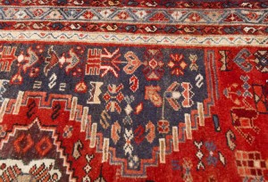 Semi Antique Red Tribal 4X10 Hamedan Persian Rug