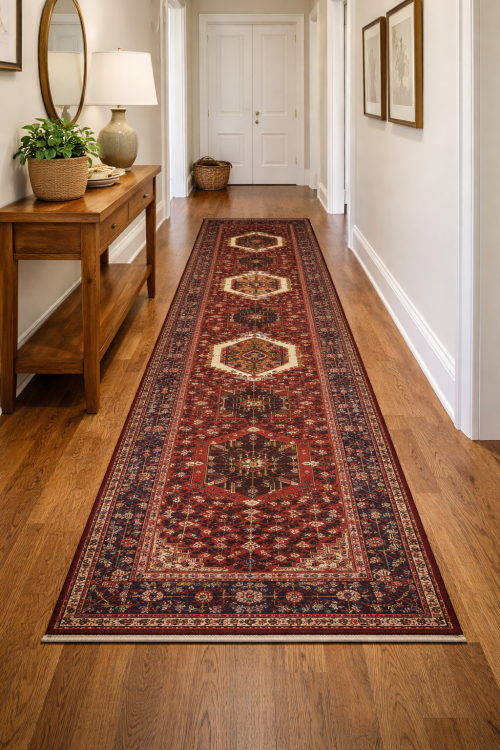 5'2 x 12'9 Hand Knotted Karajeh Persian Wool Runner Rug
